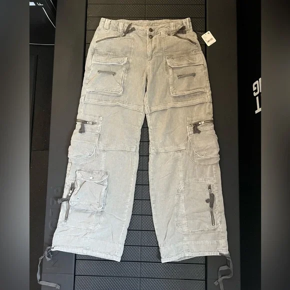 Free People Last Time Stacked Cargo Cord Pants - Picture 3 of 8